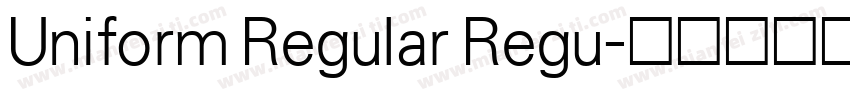 Uniform Regular Regu字体转换